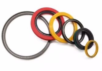 유압 기계식 펌프 밸브 Variseal 맞춤형 PTFE 탄소 Praphite Peek 이중 립 피스톤로드 로터리 오일 스프링 에너자이징 씰